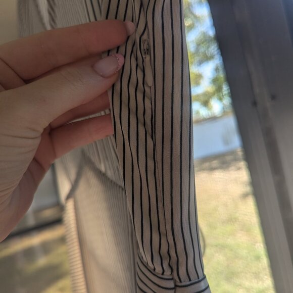 Clad and Cloth - Stripe Maxi Dress - Cream & Black - US Size M - Picture 11 of 11